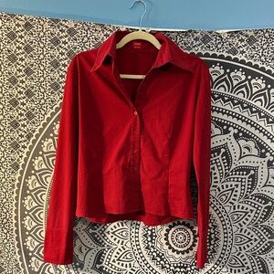 Esprit Red Button-Down Shirt